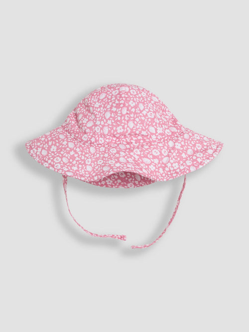 JoJo Maman Bébé Floral Strawberry Floppy Swim Hat image 1