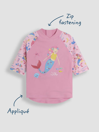 JoJo Maman Bébé Pink Mermaid 2-Piece UV Sunsafe Suit image 6