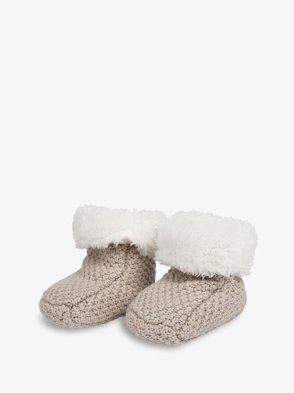 The Little Tailor Beige Knitted Plush Lined Boots image 1