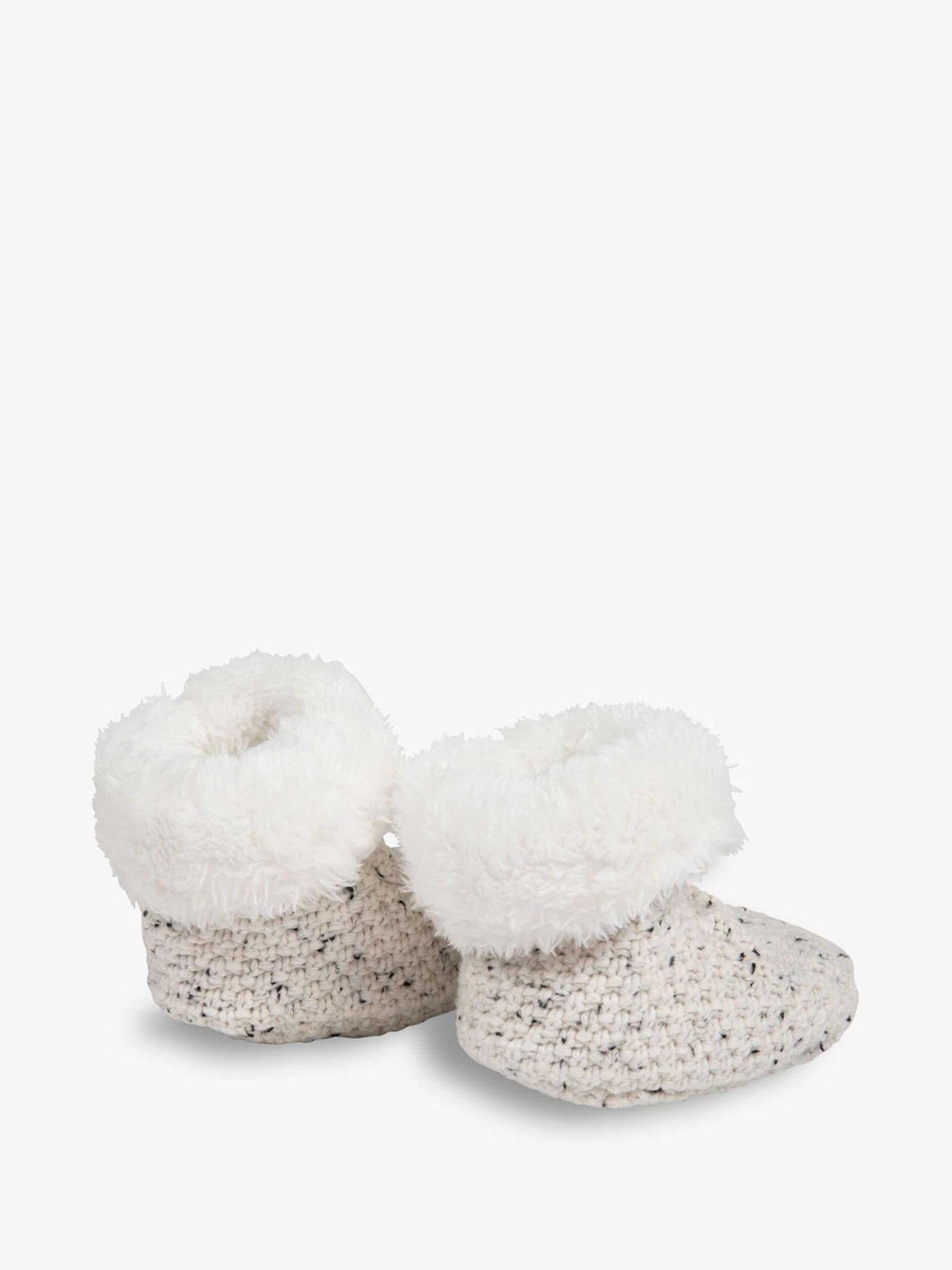 The Little Tailor Natural Knitted Plush Lined Boots image 2