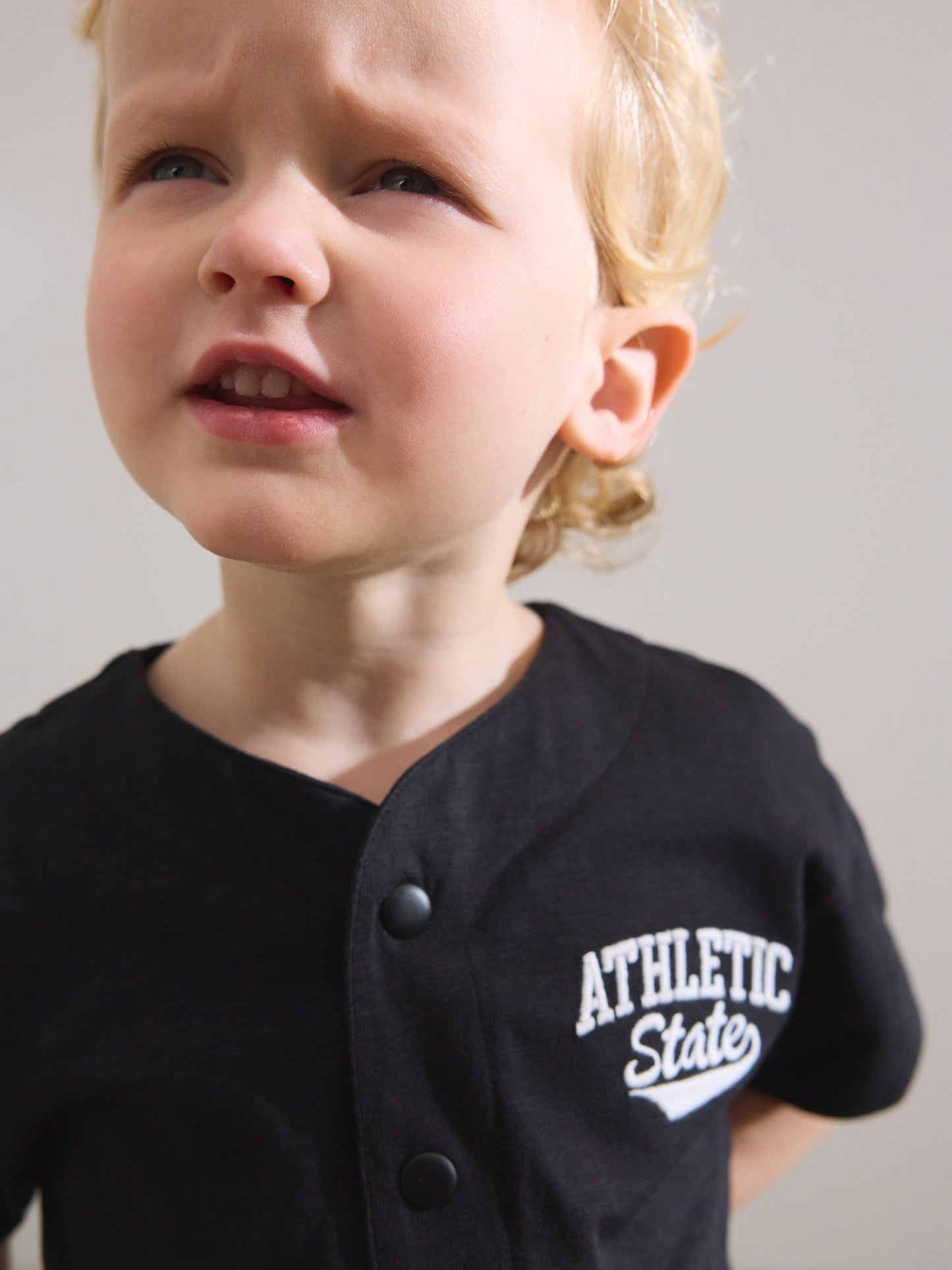 Black/Grey Baseball Short Sleeve Jersey Shirt & Shorts Set (3mths-7yrs) (3mths-7yrs) image 5