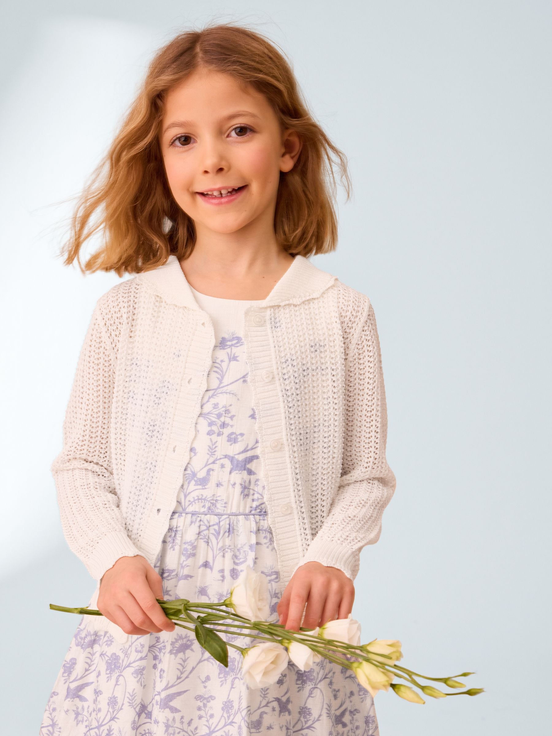 Dsiney Kidz - Laura Ashley Ecru White Knit Cardigan image 2