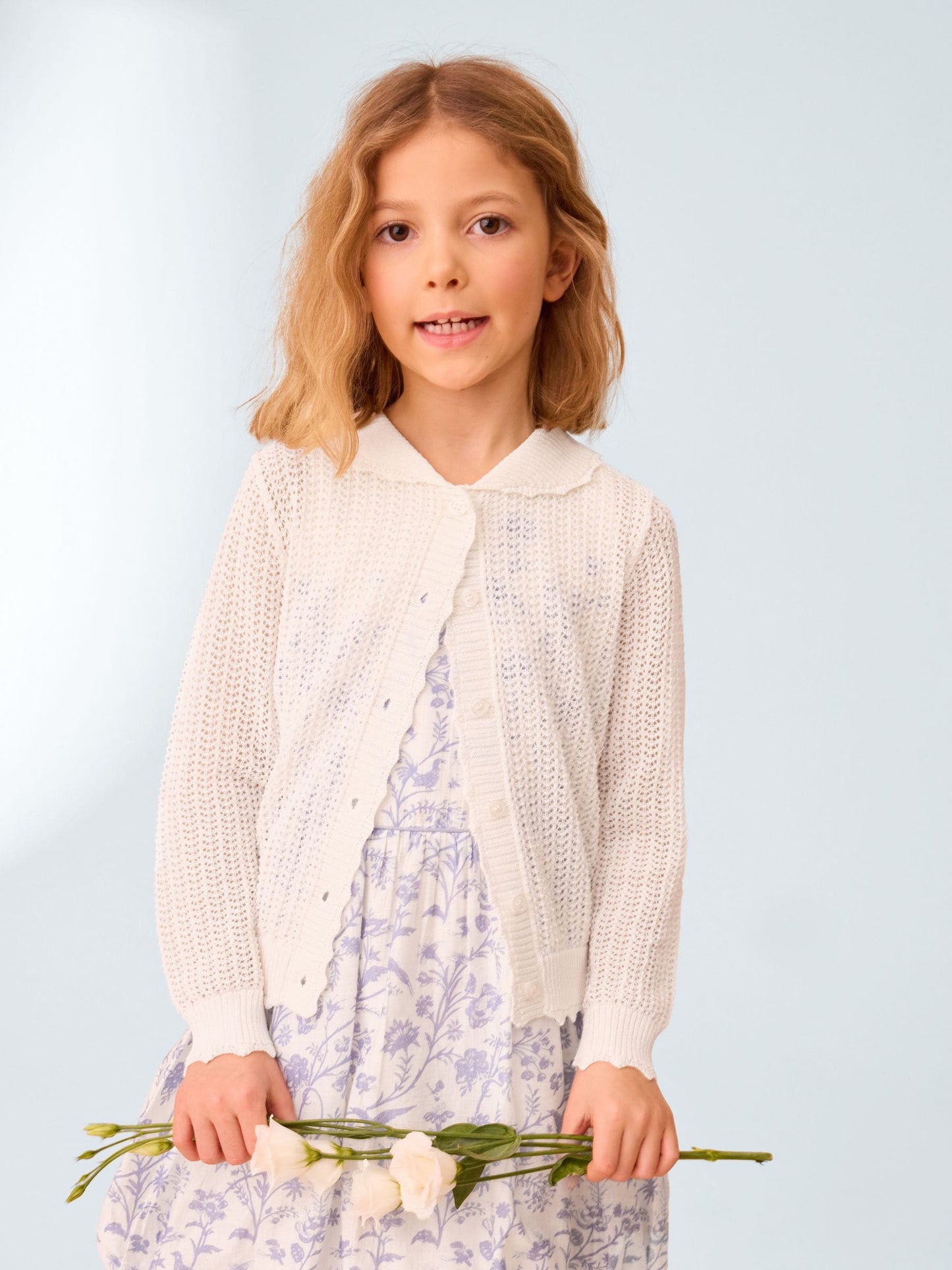 Dsiney Kidz - Laura Ashley Ecru White Knit Cardigan image 4