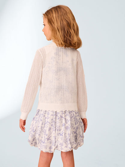 Dsiney Kidz - Laura Ashley Ecru White Knit Cardigan image 5