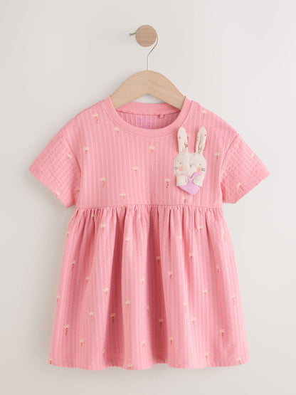 Pink Bunny Jersey Summer Dress (3mths-7yrs) image 5