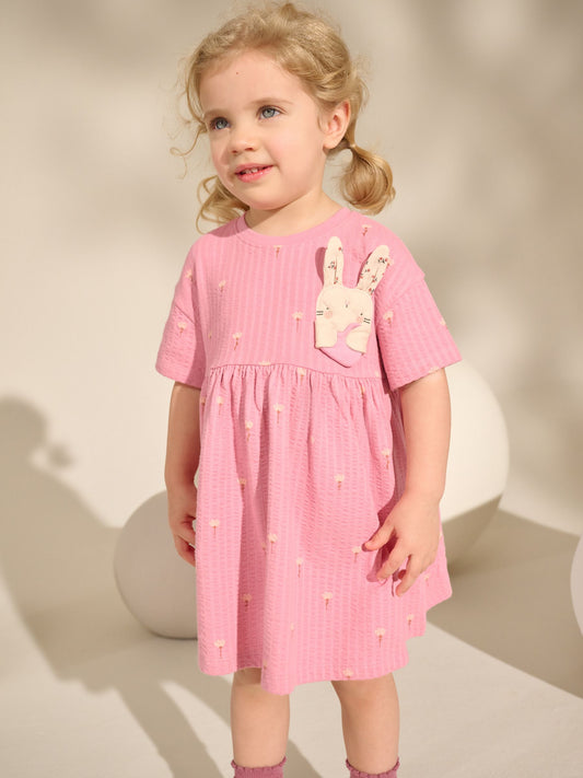 Pink Bunny Jersey Summer Dress (3mths-7yrs) image 1