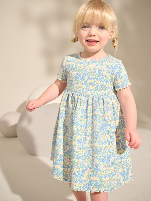 Dsiney Kidz - Blue Ribbed Jersey Dress (3mths-7yrs) image 1
