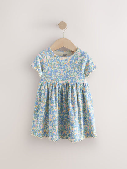 Blue Ribbed Jersey Dress (3mths-7yrs) image 5