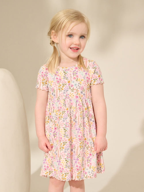 Dsiney Kidz - Floral Ribbed Jersey Dress (3mths-7yrs) image 1