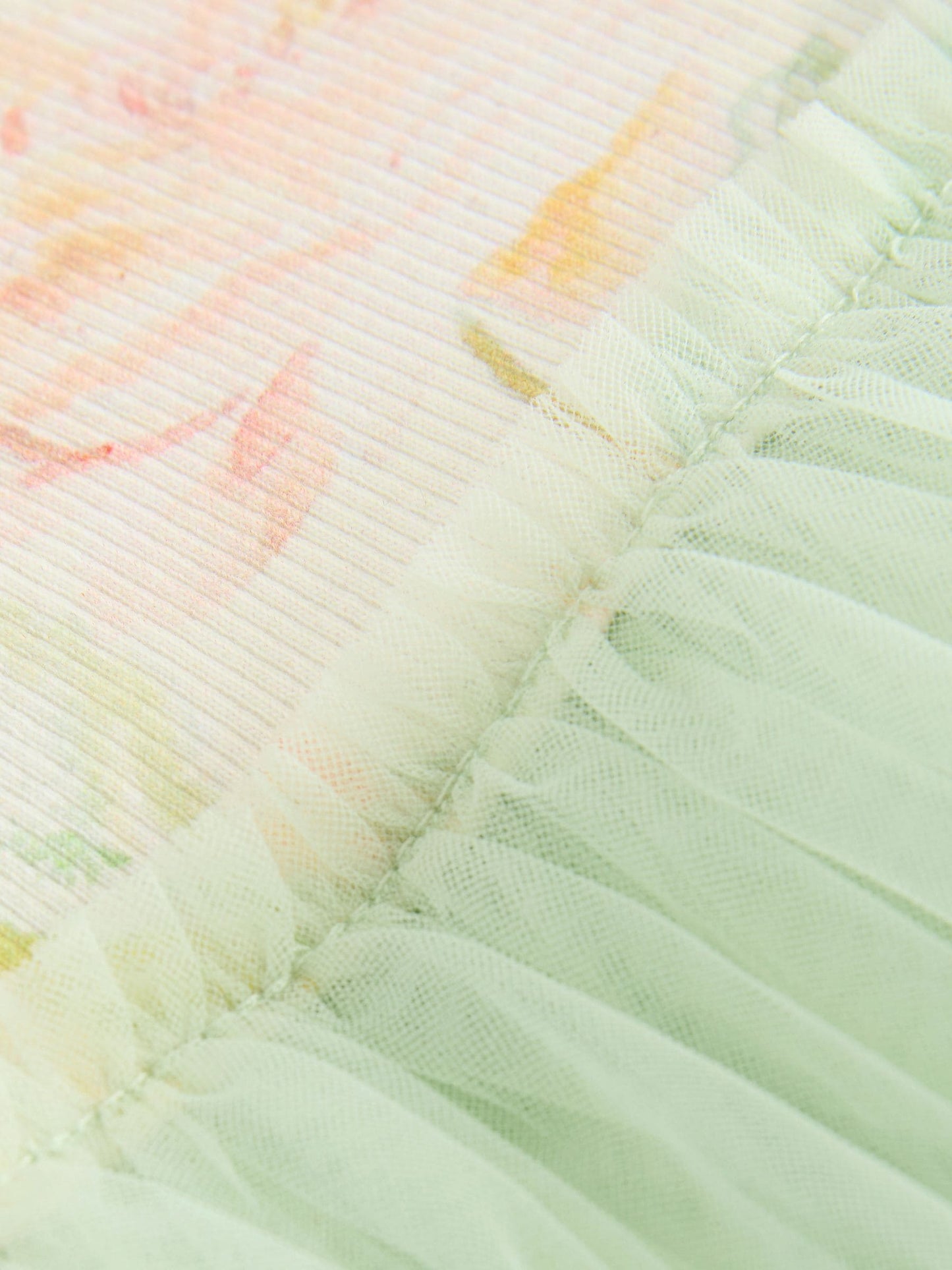 Sage Green Floral Mesh Party Dress (3mths-7yrs)