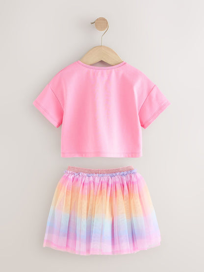 Rainbow/Pink Top and Tutu Skirt Set (3mths-7yrs) image 6
