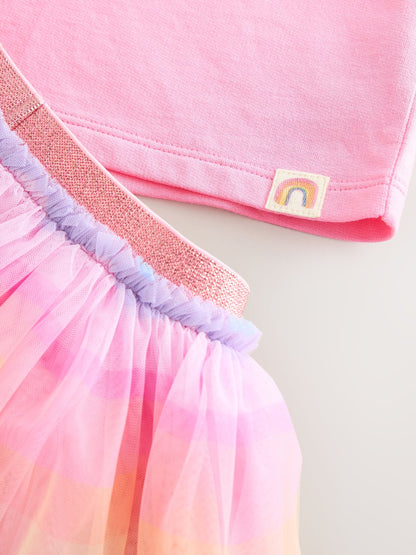 Rainbow/Pink Top and Tutu Skirt Set (3mths-7yrs) image 8