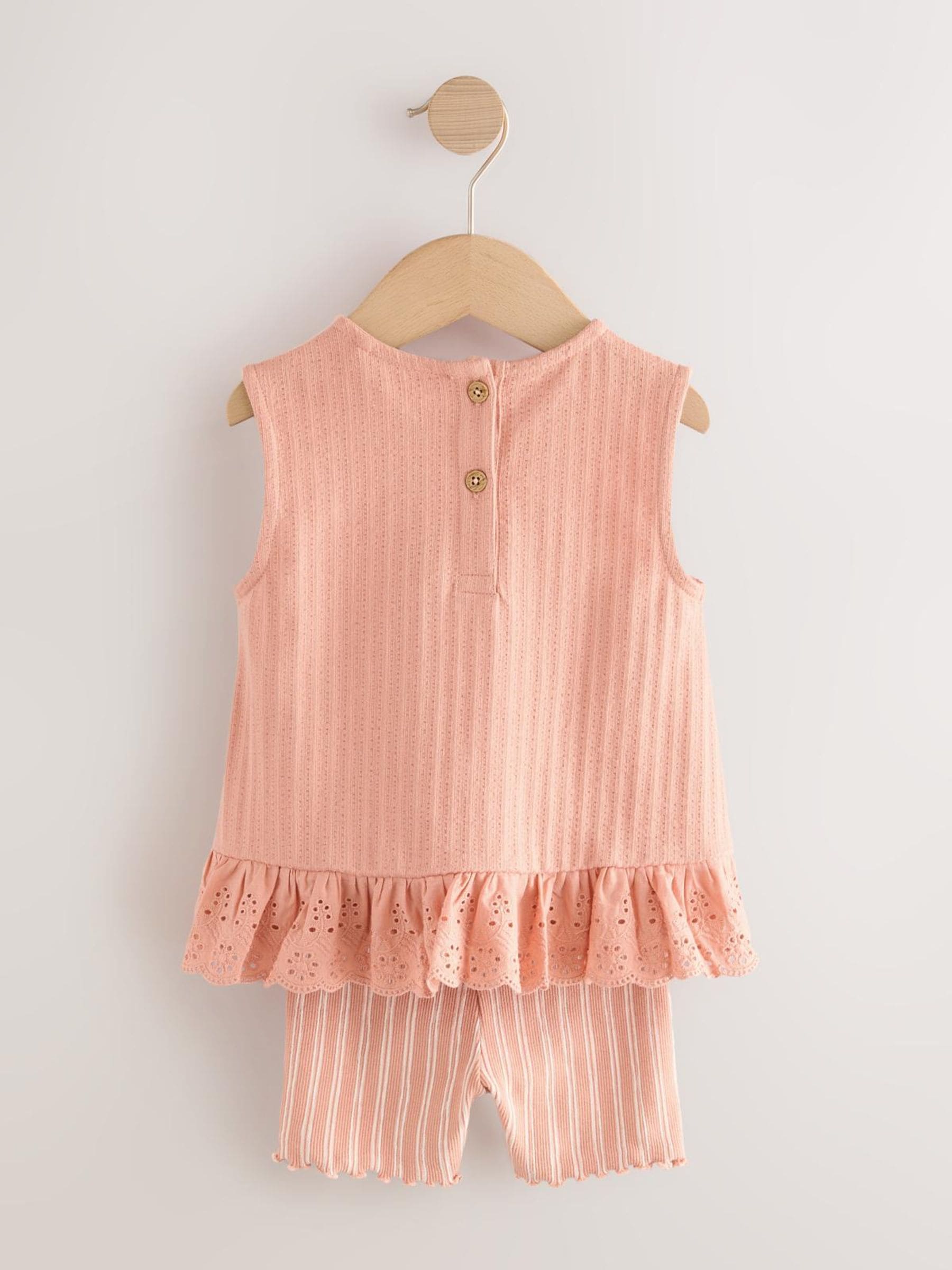 Neutral Ditsy Vest and Shorts Set 2 Pack (3mths-7yrs) image 10