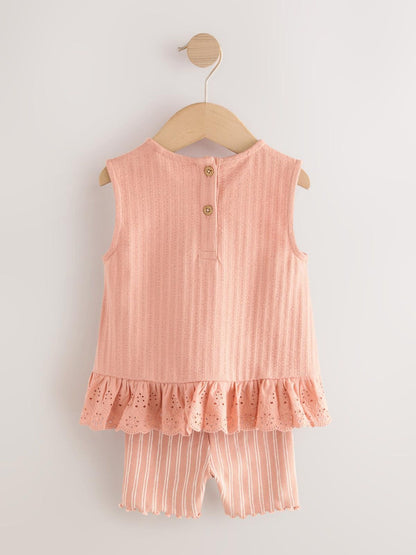 Neutral Ditsy Vest and Shorts Set 2 Pack (3mths-7yrs) image 10