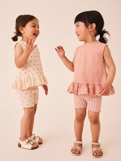 Neutral Ditsy Vest and Shorts Set 2 Pack (3mths-7yrs) image 3