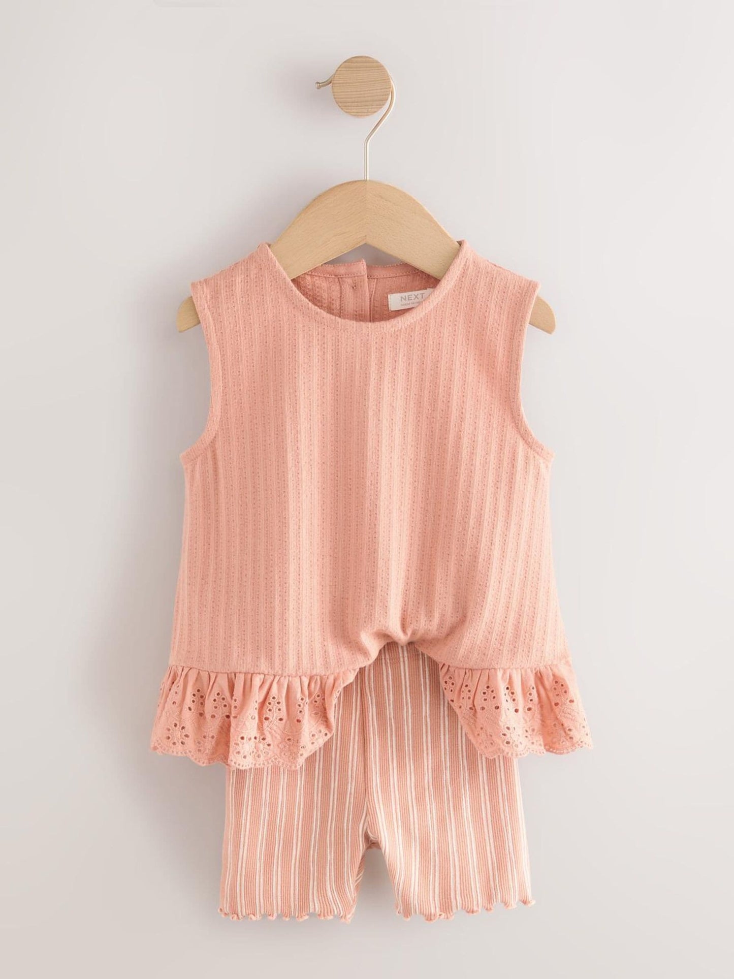 Neutral Ditsy Vest and Shorts Set 2 Pack (3mths-7yrs) image 9