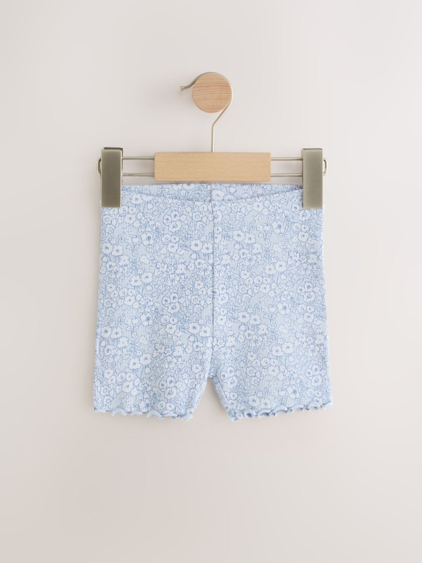 Blue Ribbed Shorts 5 Pack (3mths-7yrs) image 3