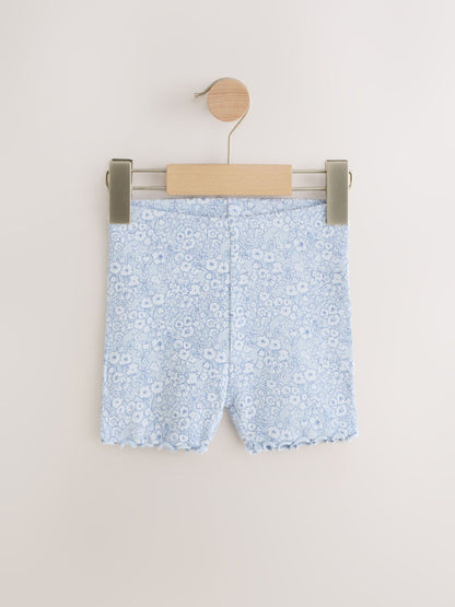 Blue Ribbed Shorts 5 Pack (3mths-7yrs) image 3