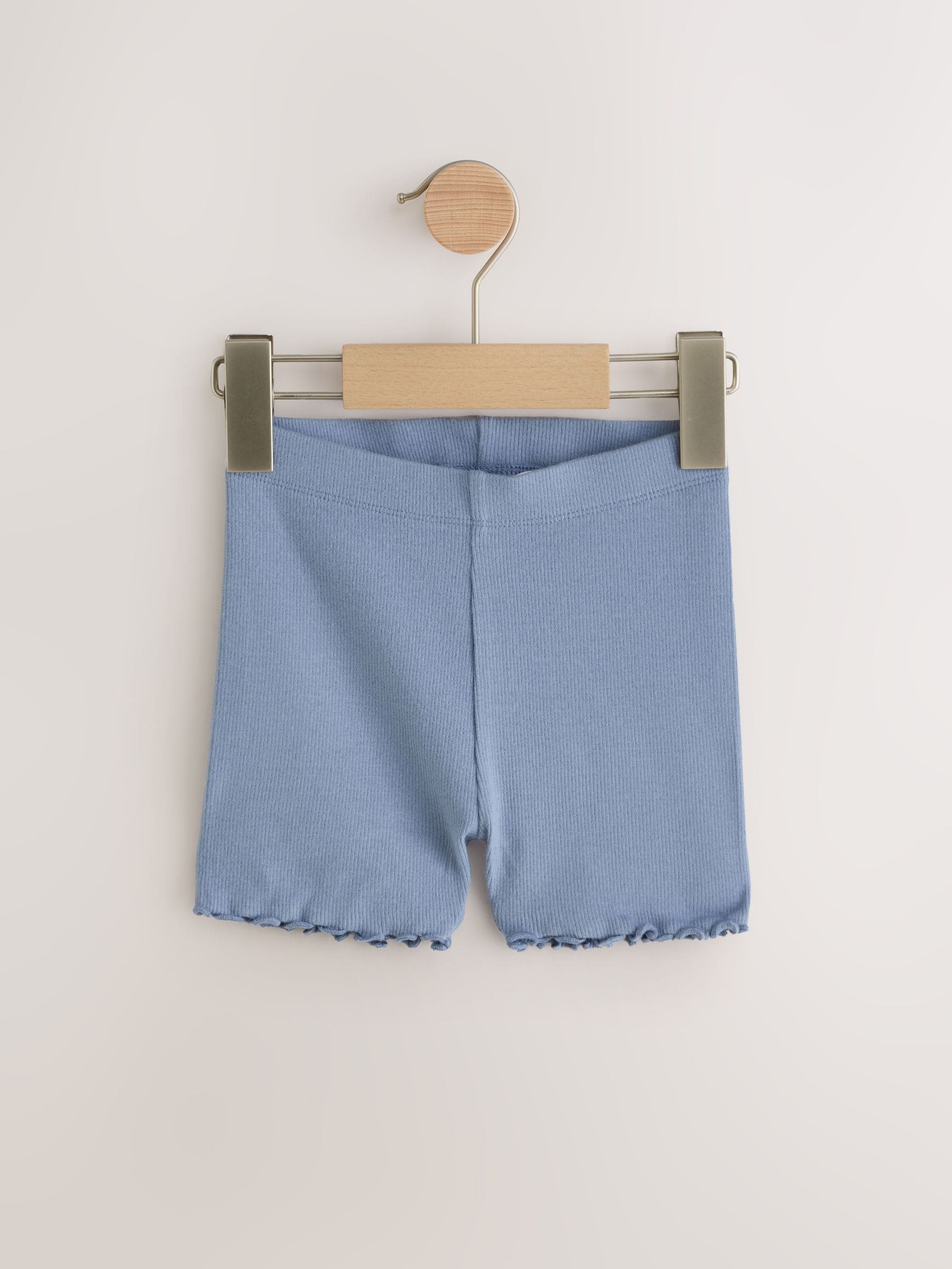 Blue Ribbed Shorts 5 Pack (3mths-7yrs) image 4