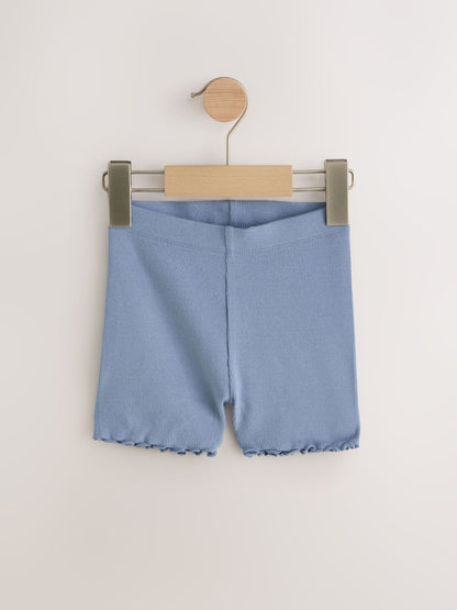 Blue Ribbed Shorts 5 Pack (3mths-7yrs) image 4
