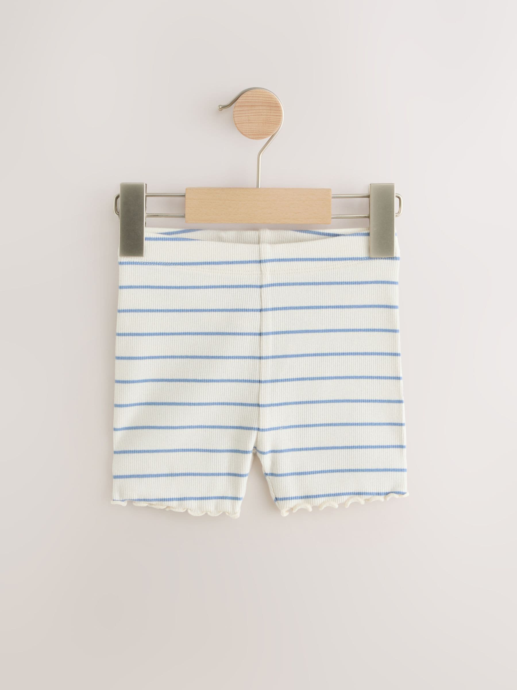 Blue Ribbed Shorts 5 Pack (3mths-7yrs) image 5