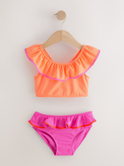 Pink/Orange Ruffle Bikini (3-16yrs) image 5