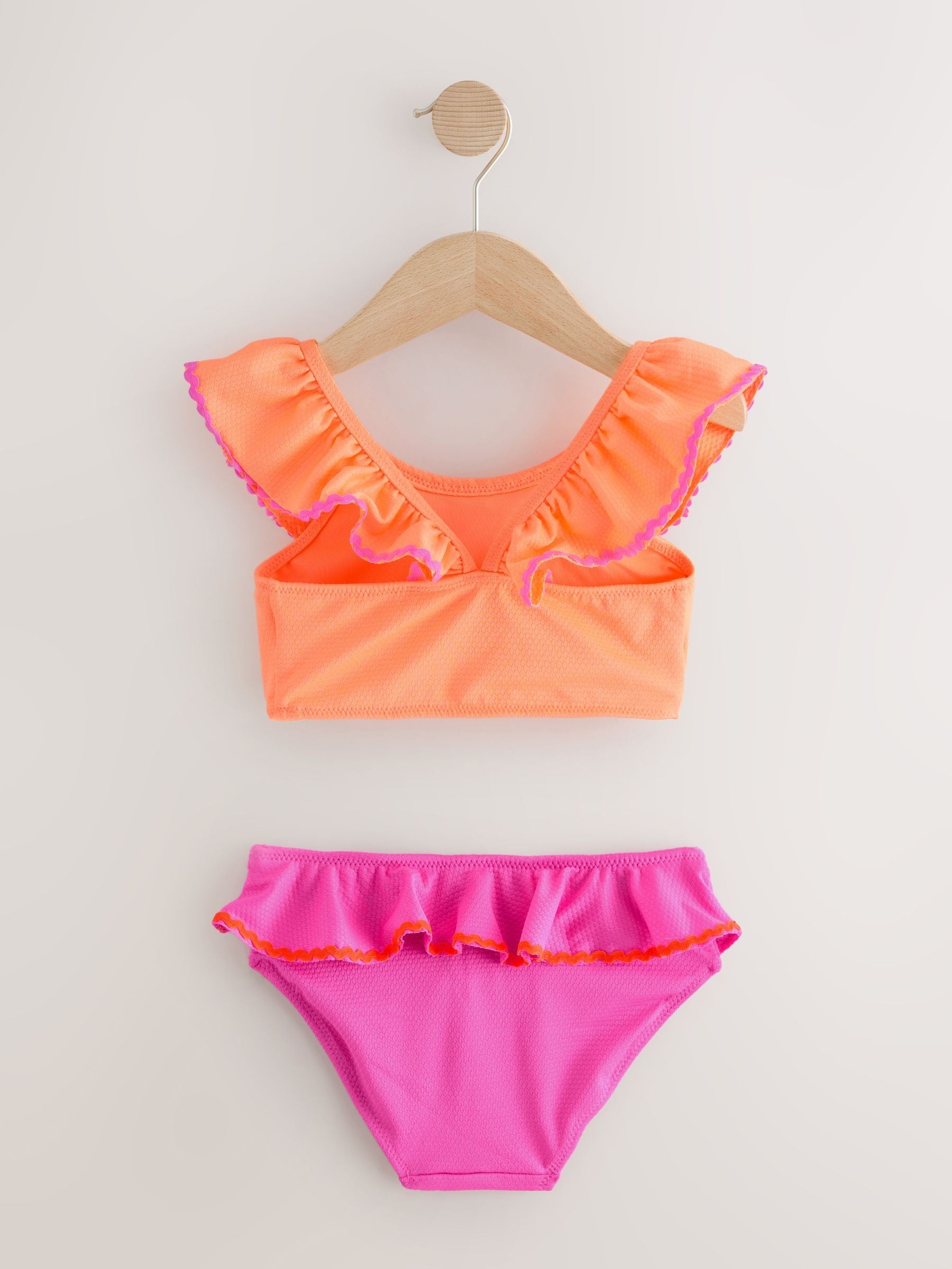 Pink/Orange Ruffle Bikini (3-16yrs) image 6