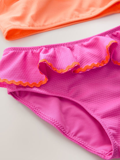 Pink/Orange Ruffle Bikini (3-16yrs) image 7