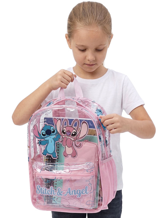 Character Pink Disney Lilo And Stitch Backpack Stitch & Angel image 1