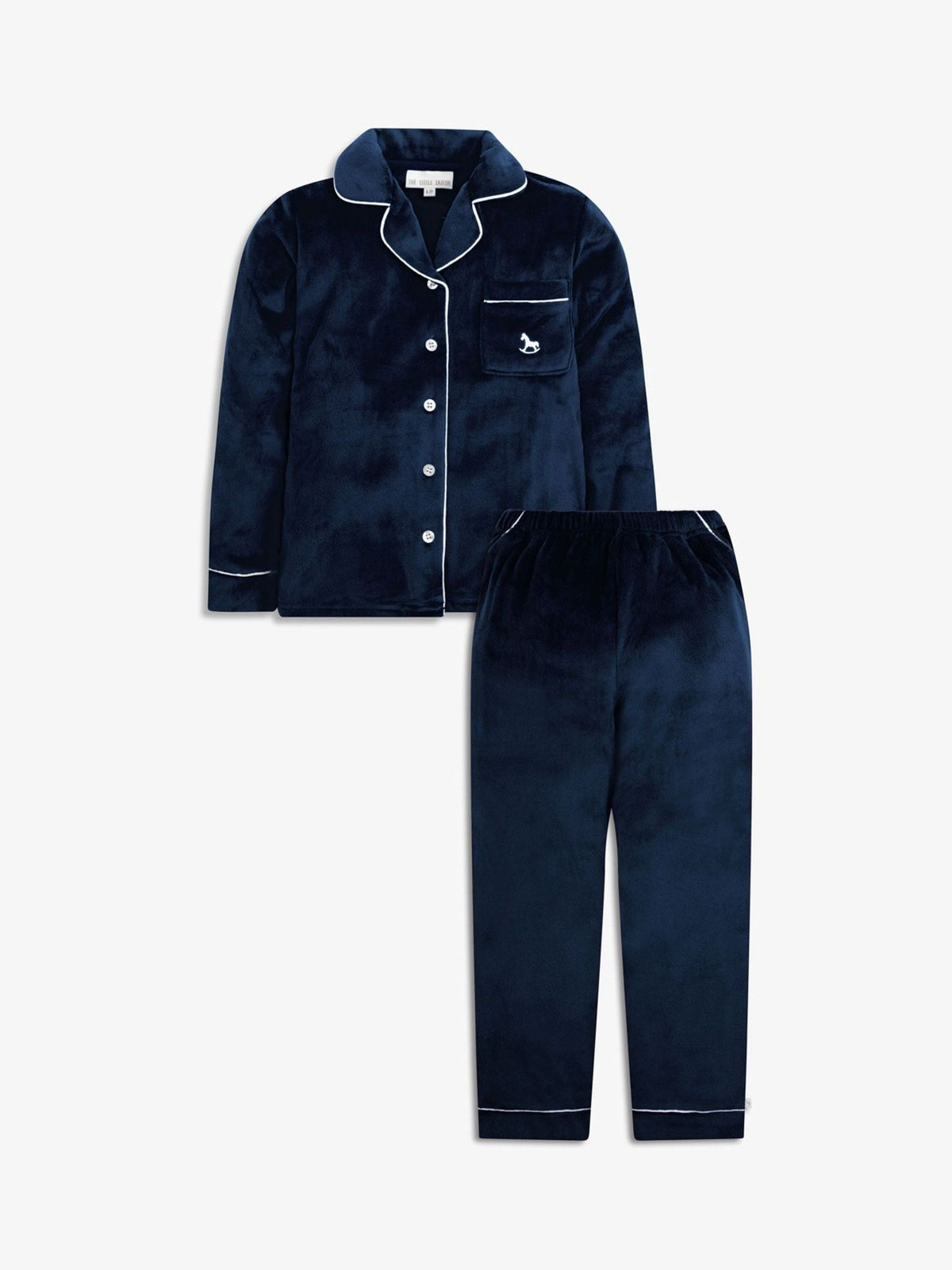 The Little Tailor Blue Luxury Soft Touch Velour Pyjamas - image 3