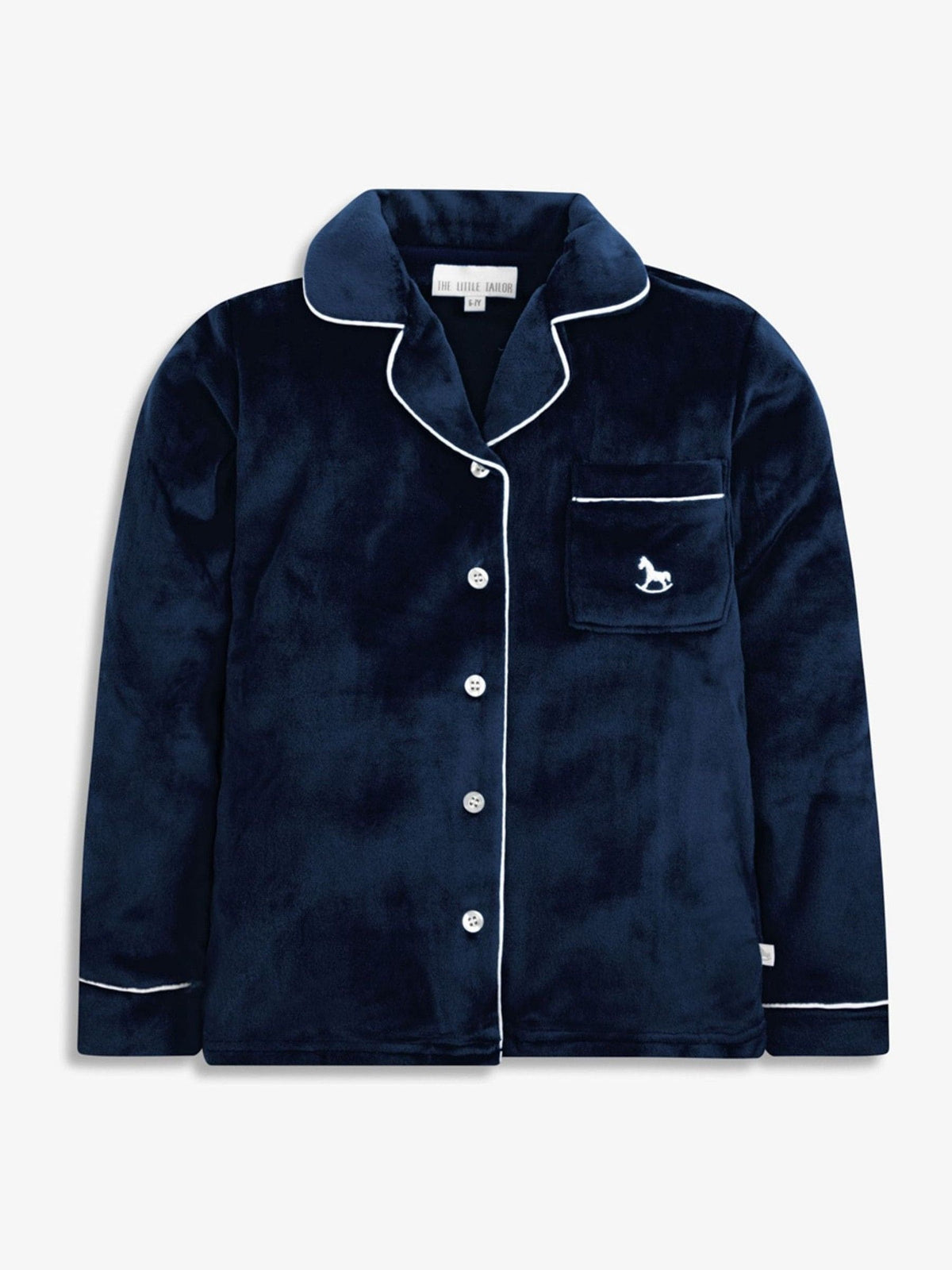 The Little Tailor Blue Luxury Soft Touch Velour Pyjamas - image 4