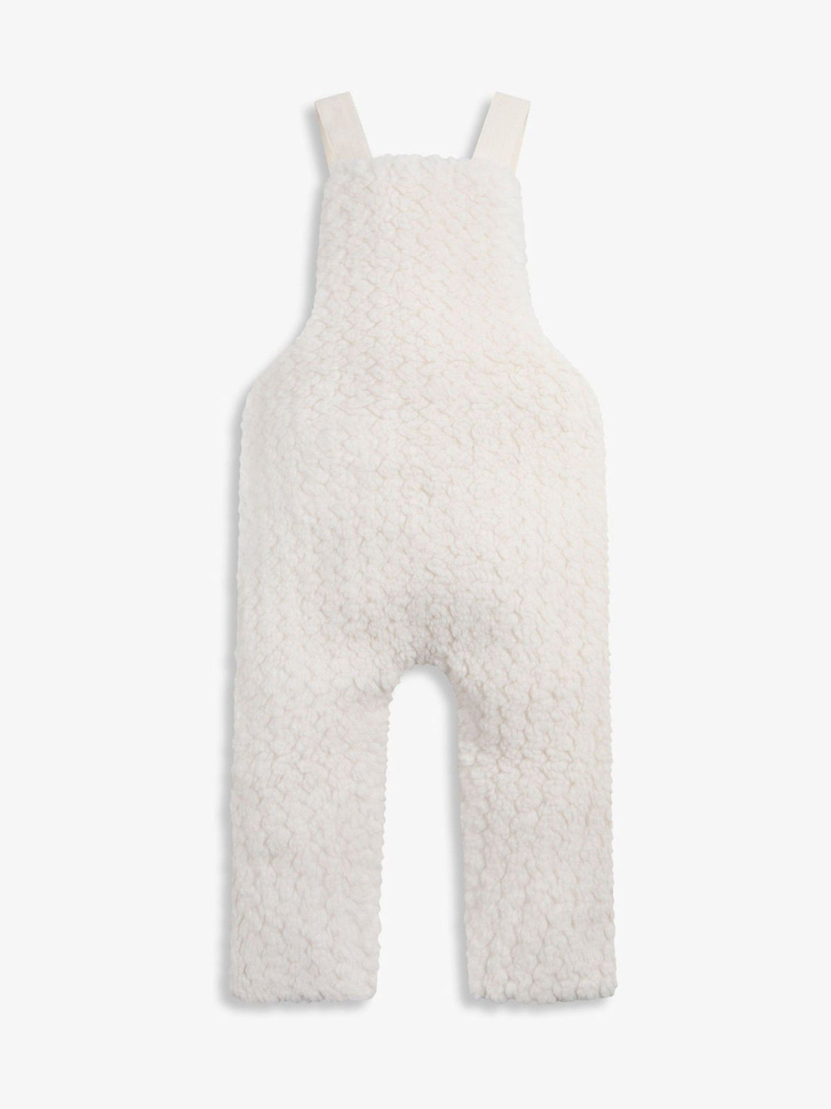The Little Tailor Cream Chunky Sherpa Fleece Dungarees And Bodysuit Set - image 8