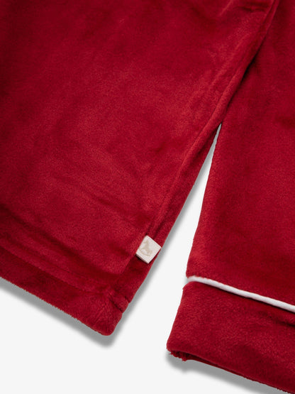 The Little Tailor Red Luxury Soft Touch Velour Pyjamas - image 7