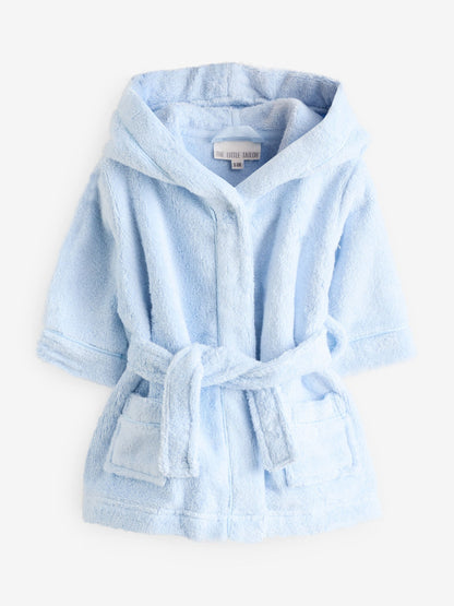 The Little Tailor Blue Towelling 100% Cotton Bath Robe image 4