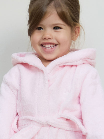 The Little Tailor Pink Towelling 100% Cotton Bath Robe image 2