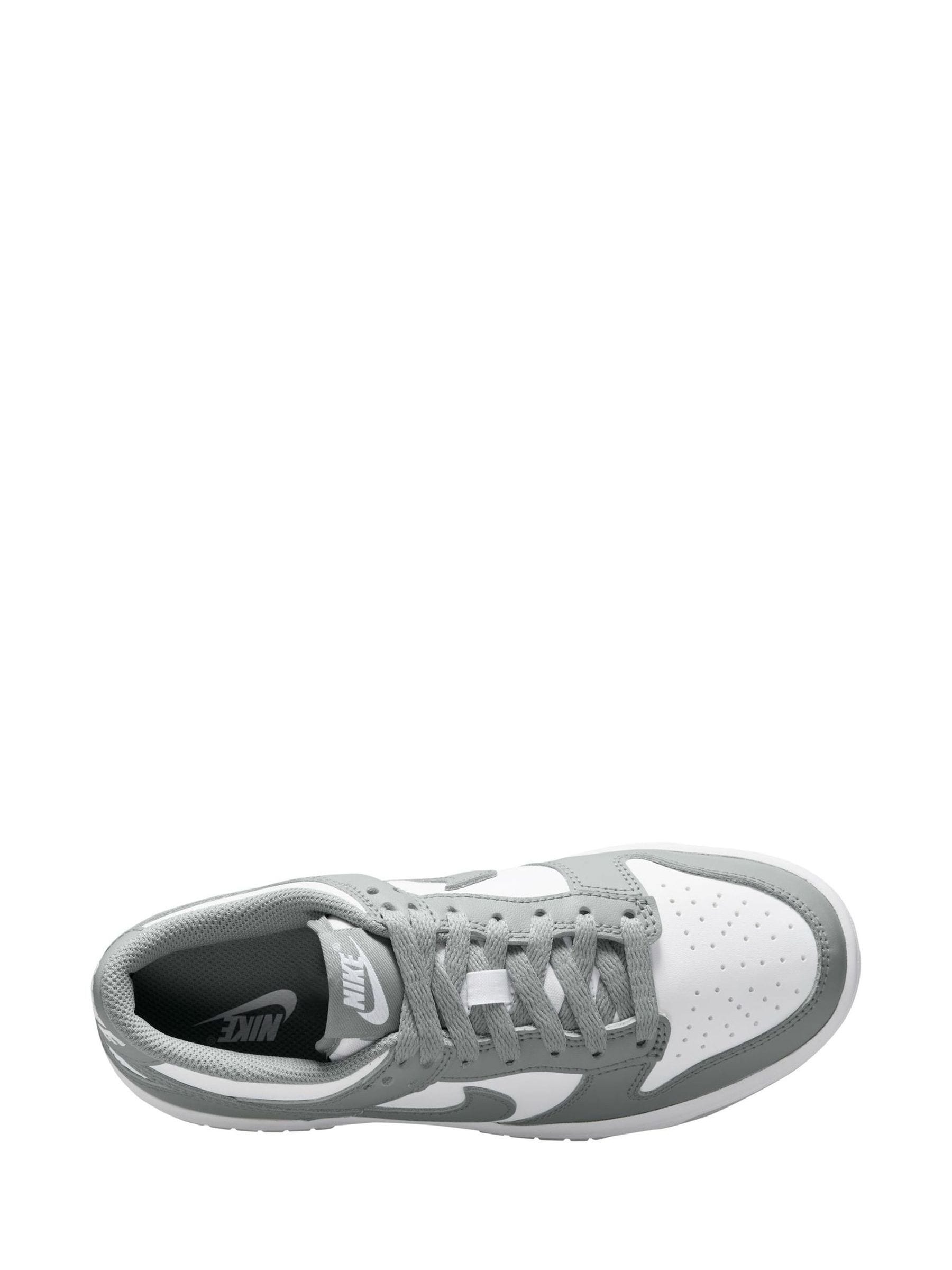 Nike Grey/White Youth Dunk Low Trainers image 3
