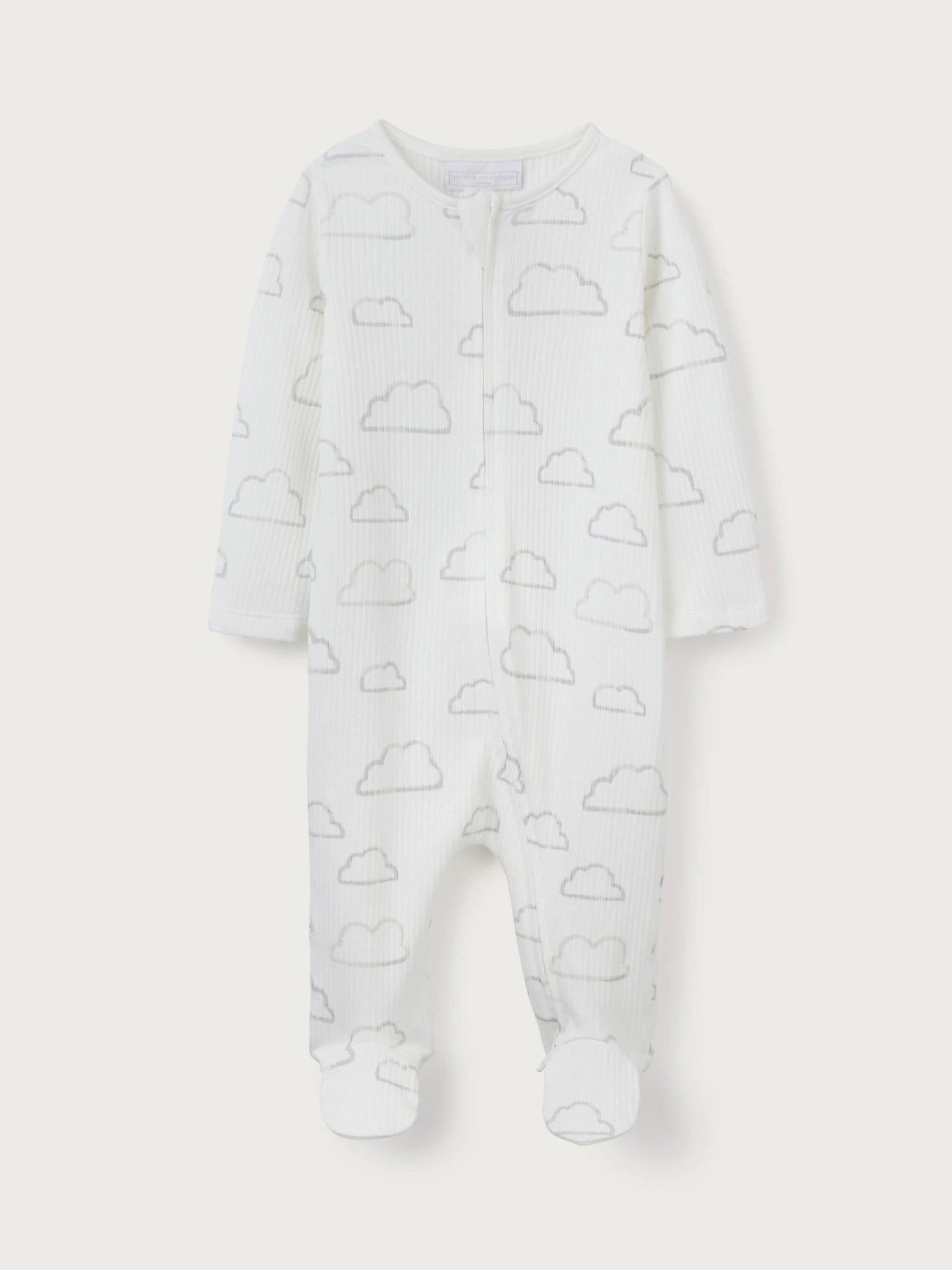 The White Company White Cloud Rib Zip Cotton Sleepsuit image 5