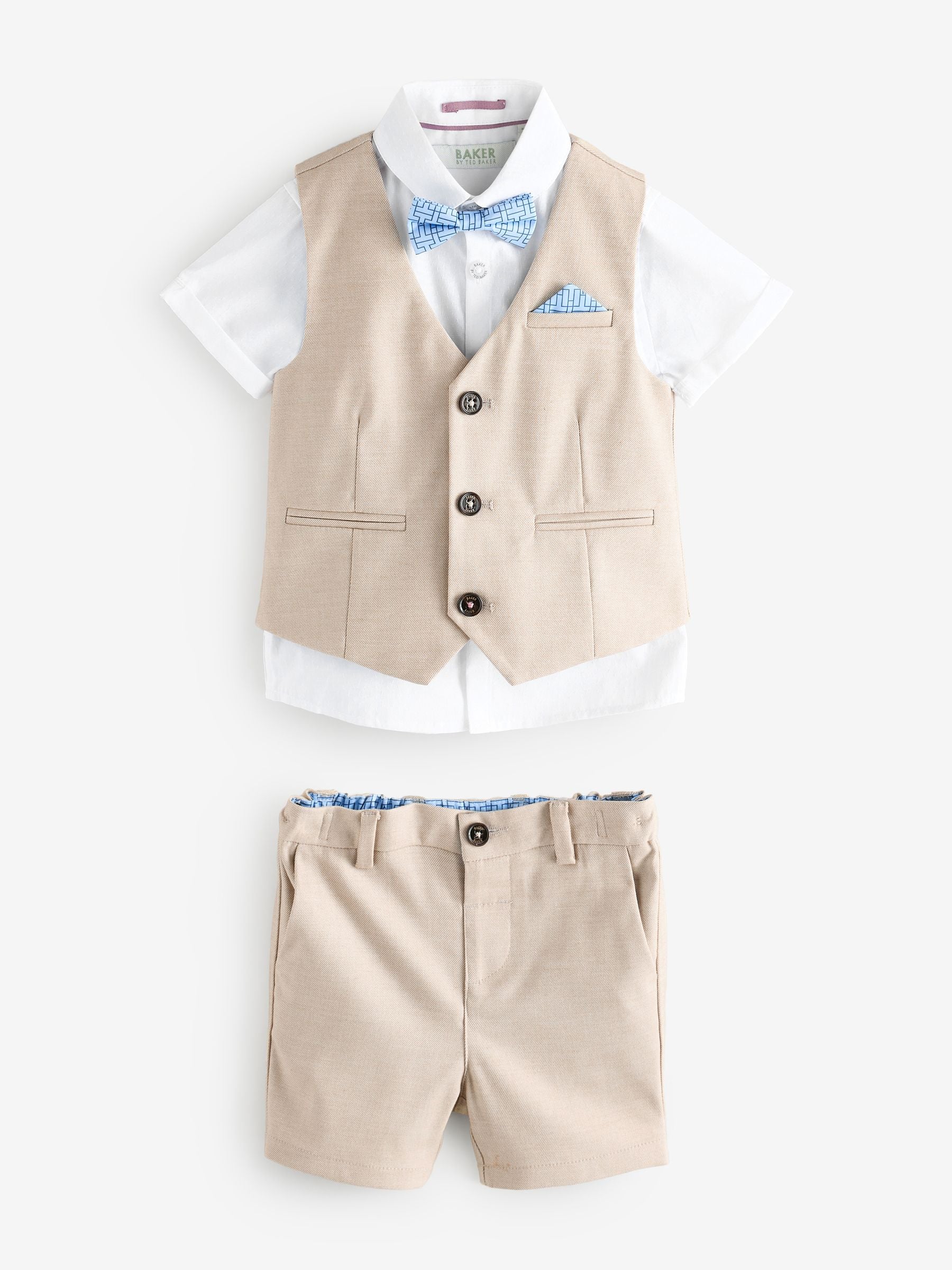 Baker by Ted Baker Shirt Waistcoat and Shorts Set image 6