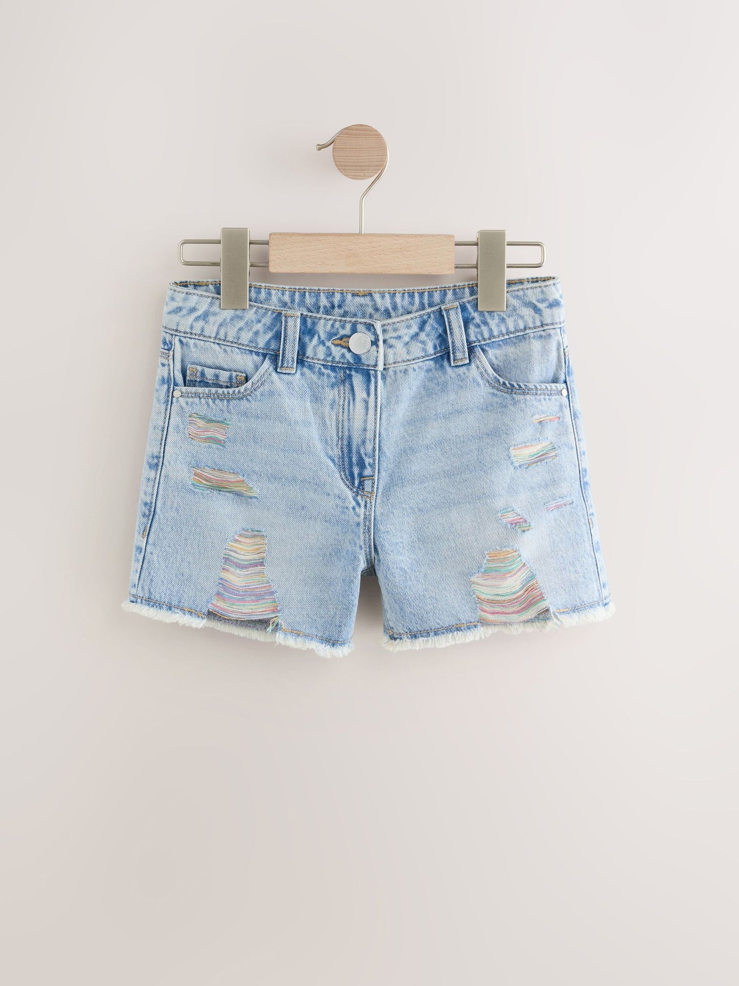 Dsiney Kidz - Rainbow 100% Cotton Frayed Edge Distressed Shorts (3-16yrs) image 5