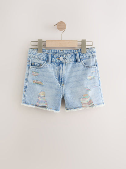 Dsiney Kidz - Rainbow 100% Cotton Frayed Edge Distressed Shorts (3-16yrs) image 5