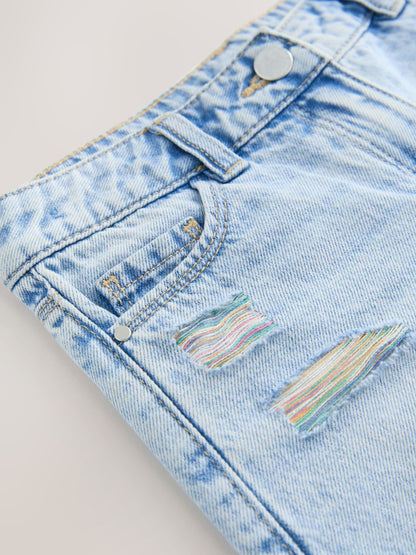 Dsiney Kidz - Rainbow 100% Cotton Frayed Edge Distressed Shorts (3-16yrs) image 8
