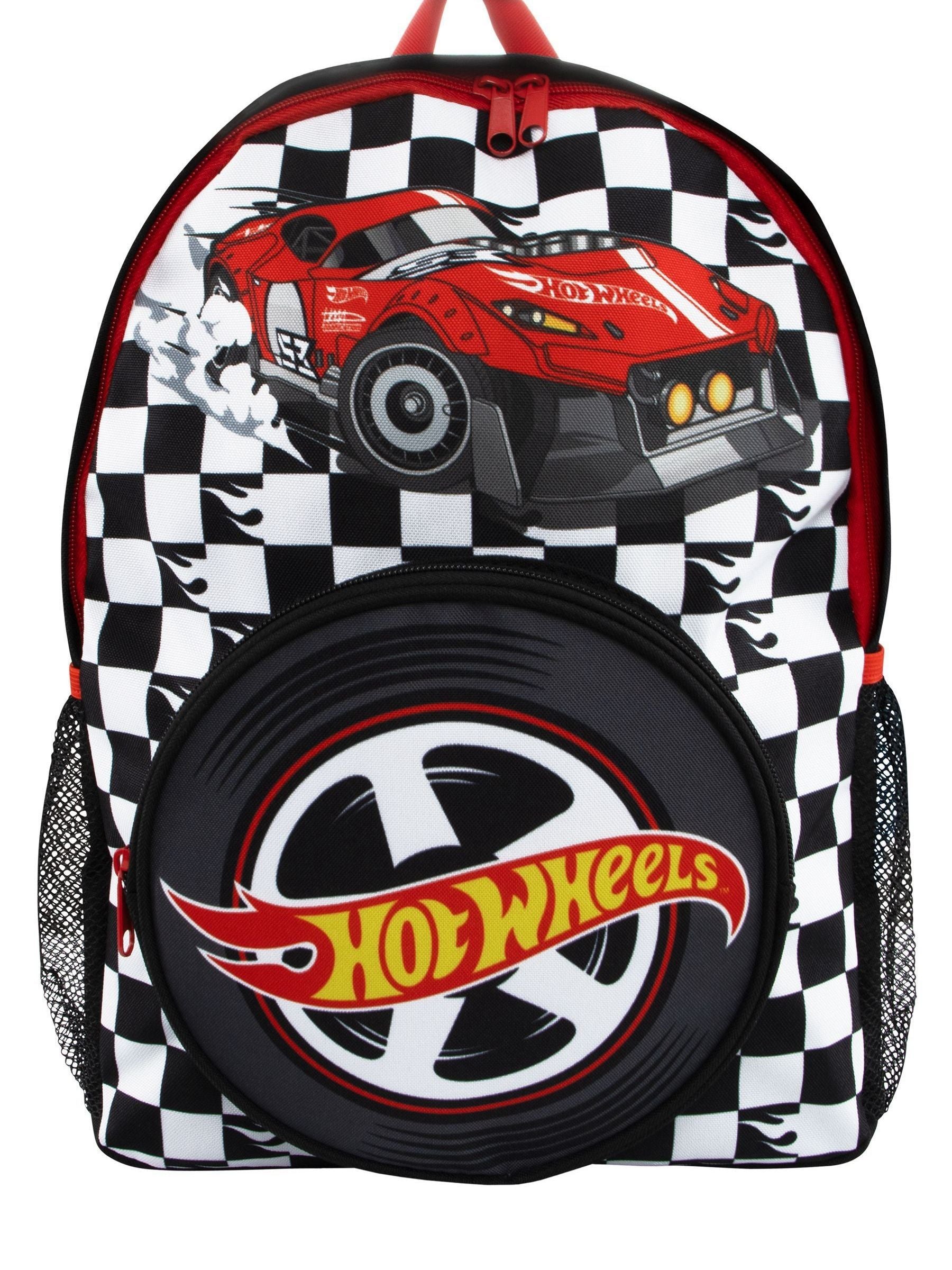 Character Black Hot Wheels Backpack With Wheel Pocket image 1