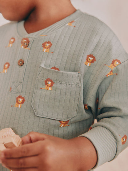 Blue/Ecru Oversized Pyjamas 3 Pack (9mths-10yrs)