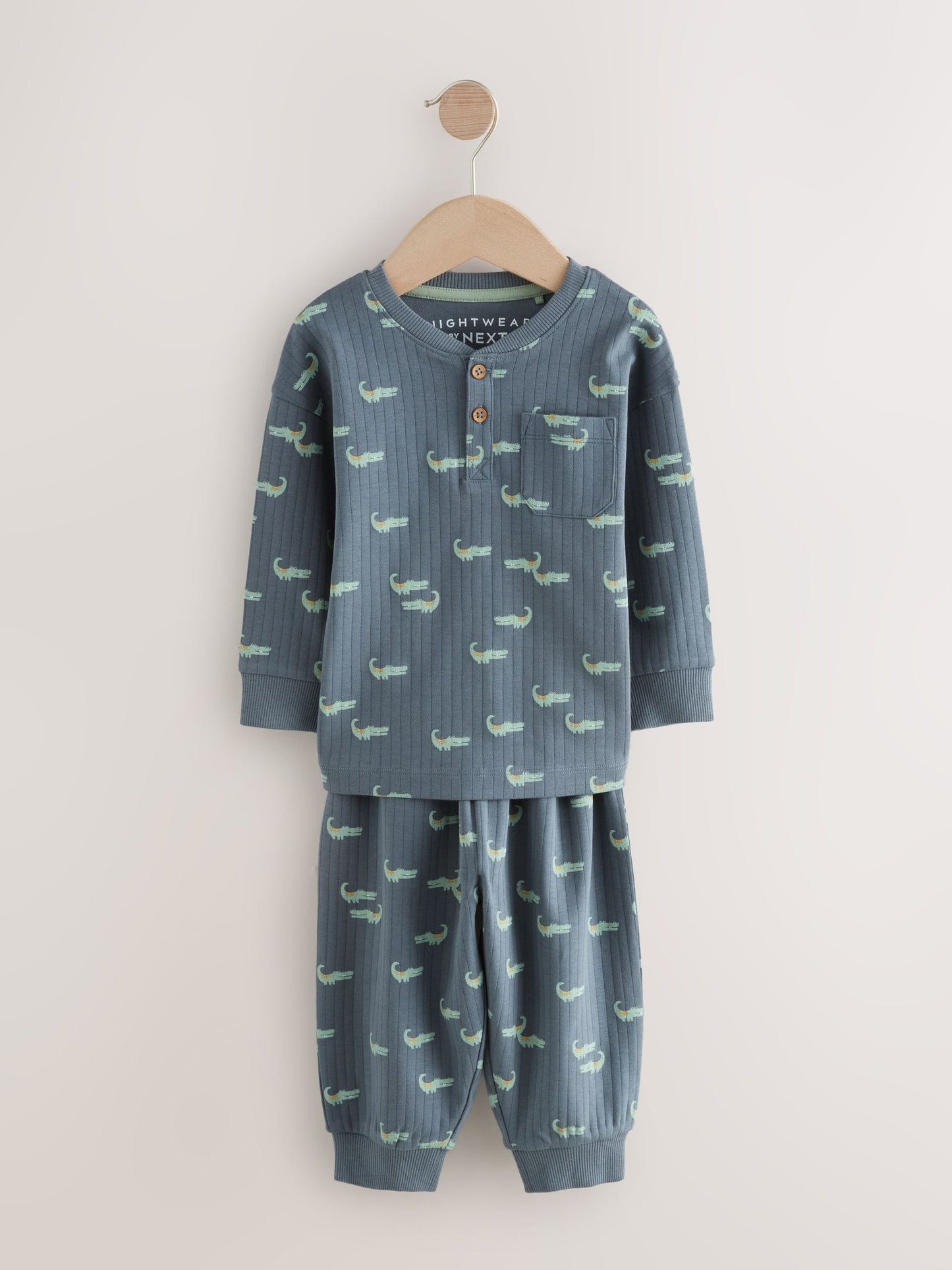 Blue/Ecru Oversized Pyjamas 3 Pack (9mths-10yrs)