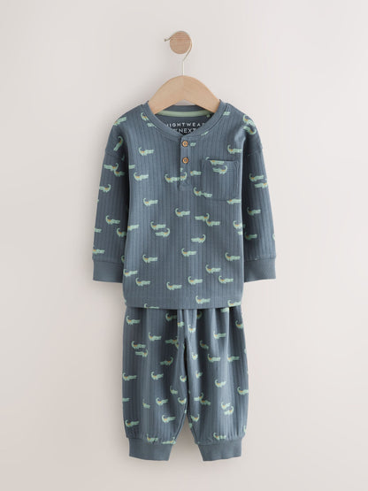 Blue/Ecru Oversized Pyjamas 3 Pack (9mths-10yrs)