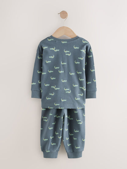 Blue/Ecru Oversized Pyjamas 3 Pack (9mths-10yrs)