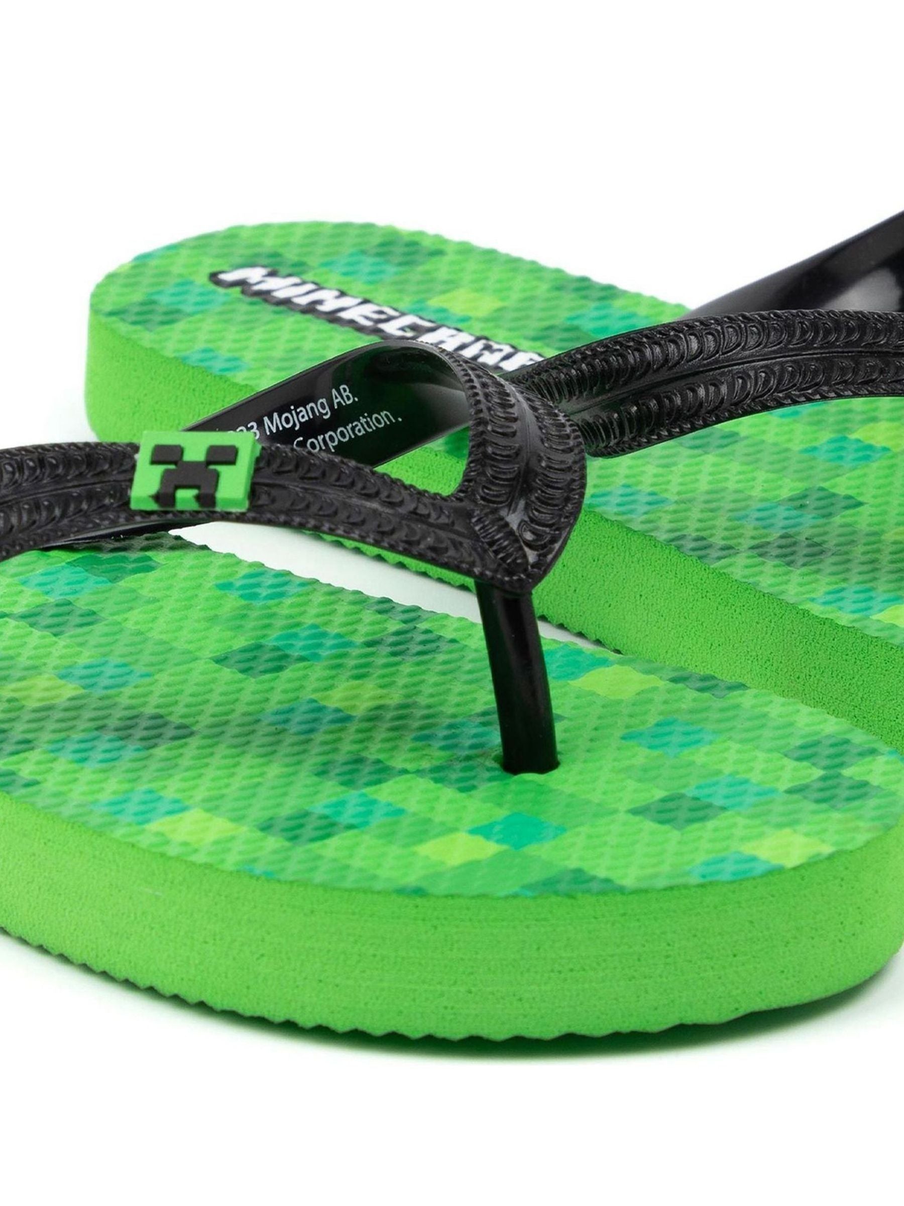 Dsiney Kidz - Vanilla Underground Green Boys Minecraft Character Flip Flops image 4