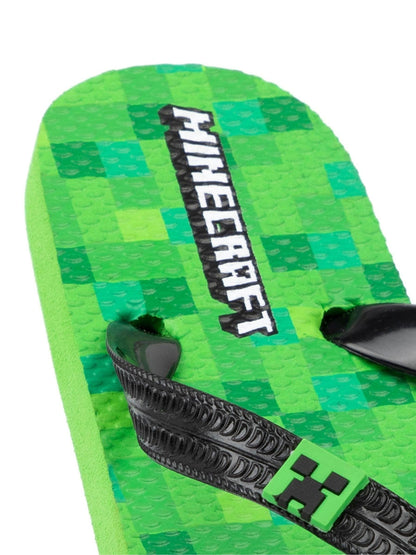 Dsiney Kidz - Vanilla Underground Green Boys Minecraft Character Flip Flops image 5