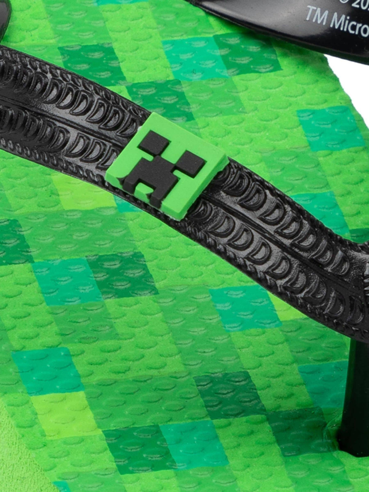 Dsiney Kidz - Vanilla Underground Green Boys Minecraft Character Flip Flops image 6