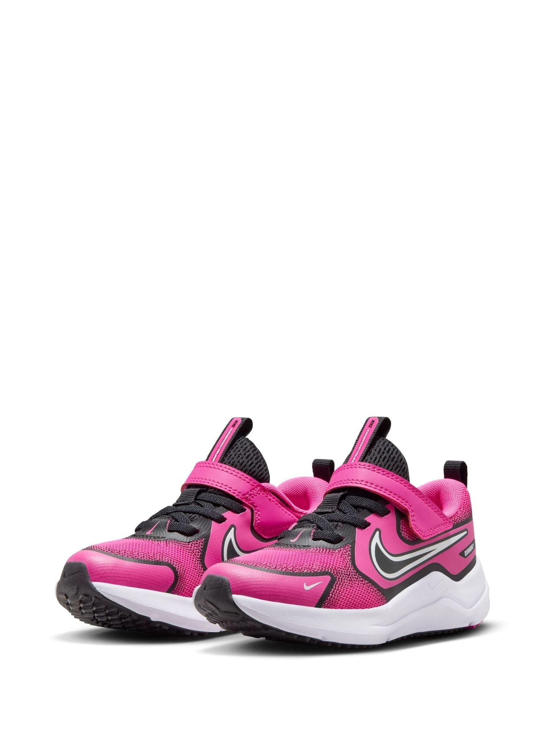 Nike Fuschia Pink/Black Junior Cosmic Running Trainers image 5